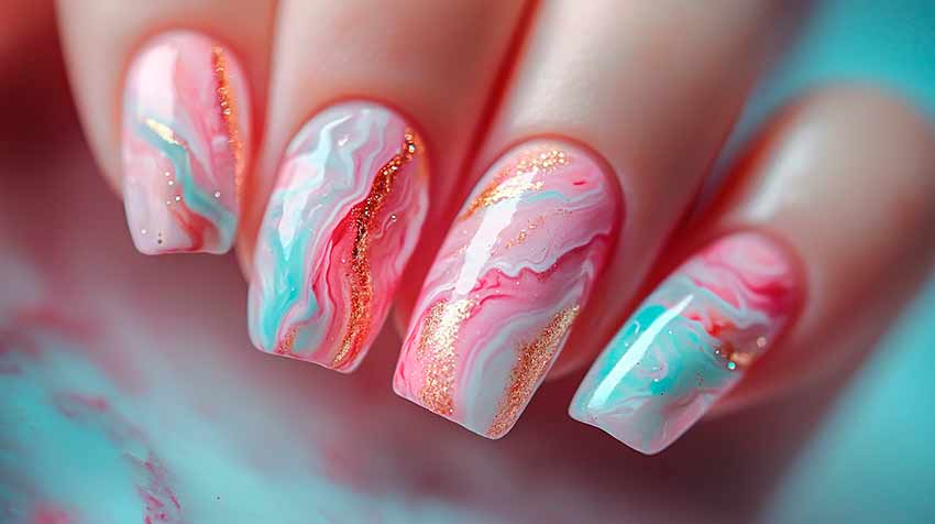 Плюсы и минусы мраморного маникюра Плюсы и минусы мраморного маникюра