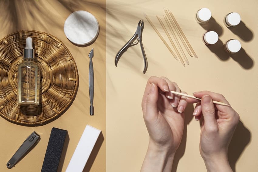 Японский маникюр в технике P-Shine