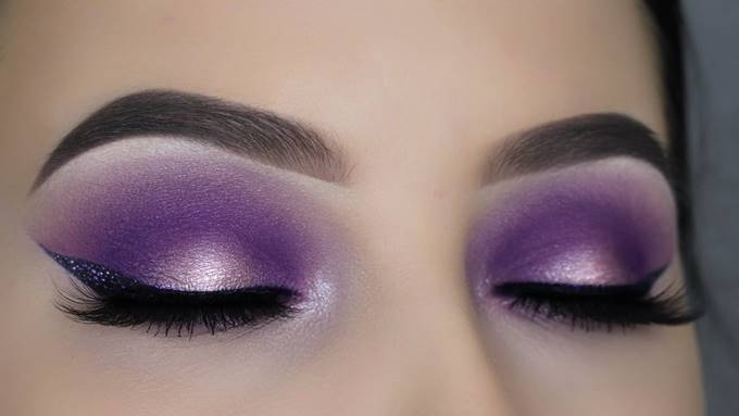 Фиолетовые оттенки теней