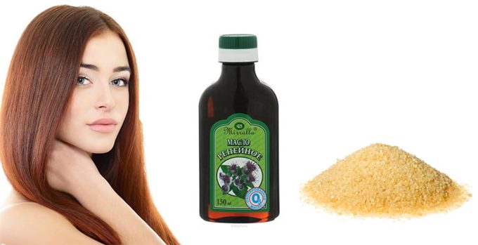 Маска с репейным маслом