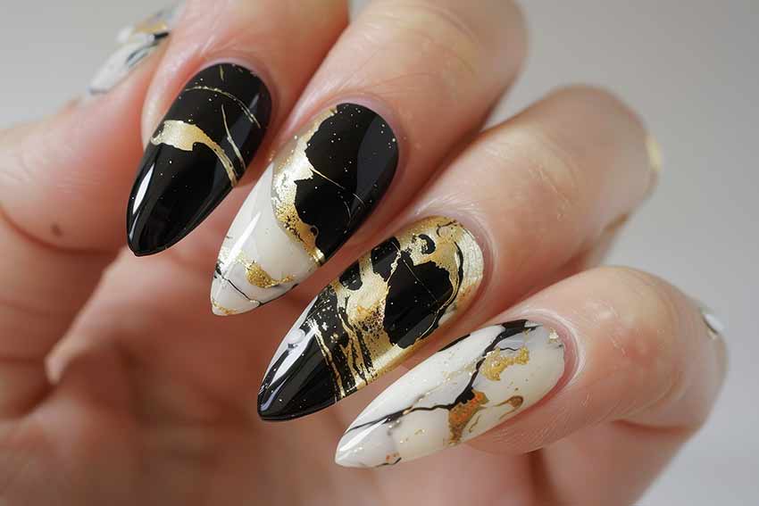 Идеи для мраморного маникюра Идеи для мраморного маникюра