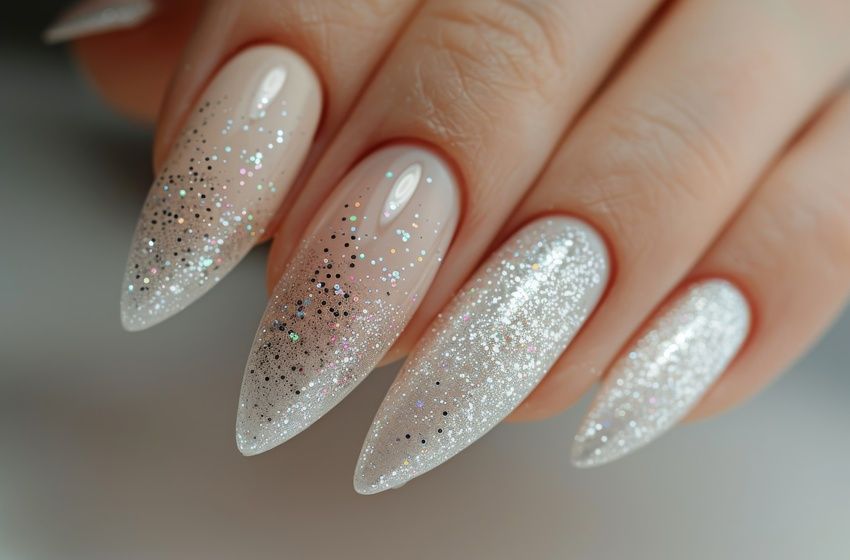 Нюдовое покрытие с глиттером Нюдовое покрытие с глиттером