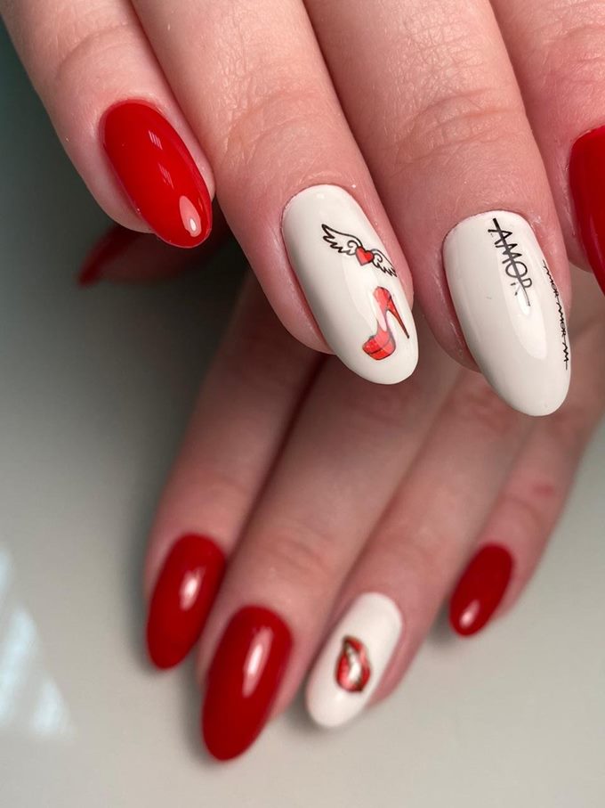 Слайдер красный маникюр Слайдер красный маникюр