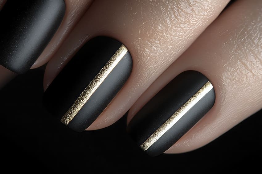 Цветовые комбинации в черном маникюре Цветовые комбинации в черном маникюре