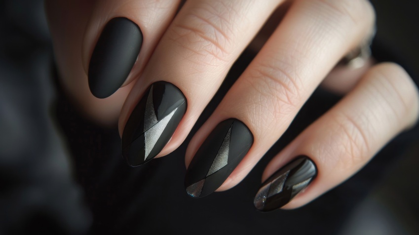Тренды черного маникюра 2025 года Тренды черного маникюра 2025 года