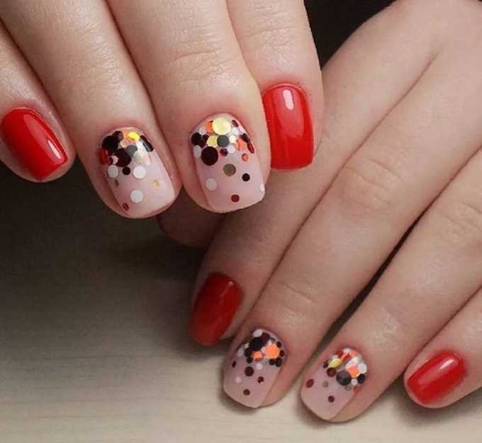 Камифубуки красный маникюр Камифубуки красный маникюр