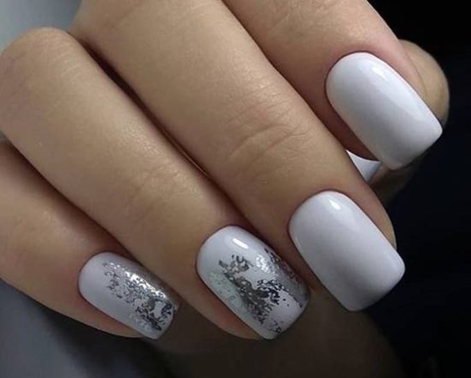 фольга белый маникюр фольга белый маникюр
