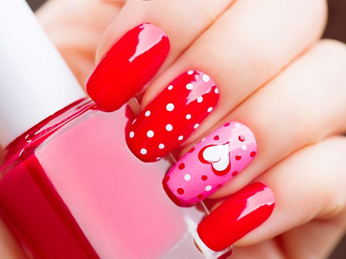 Красно-розовый маникюр Красно-розовый маникюр