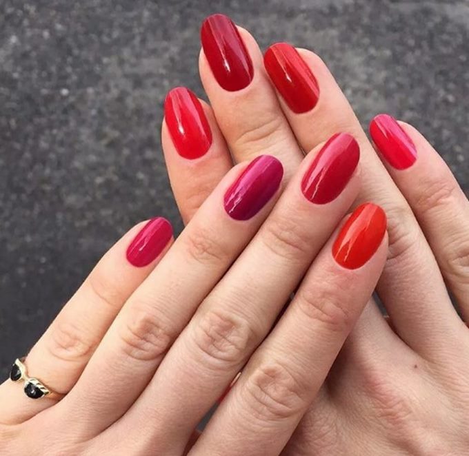 Красно-розовый маникюр Красно-розовый маникюр
