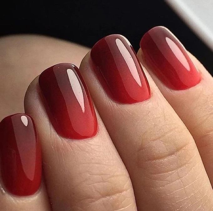 Омбре красный маникюр Омбре красный маникюр