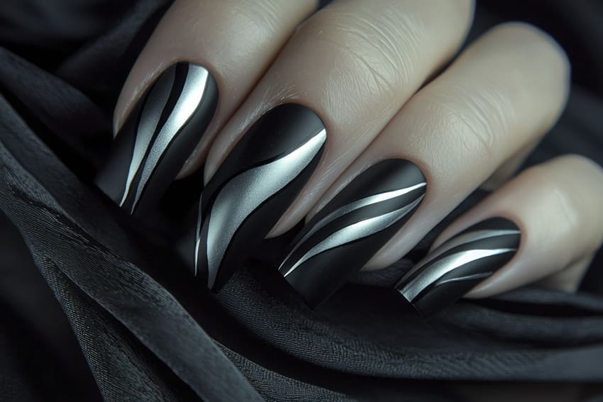 25 идей черного маникюра 25 идей черного маникюра