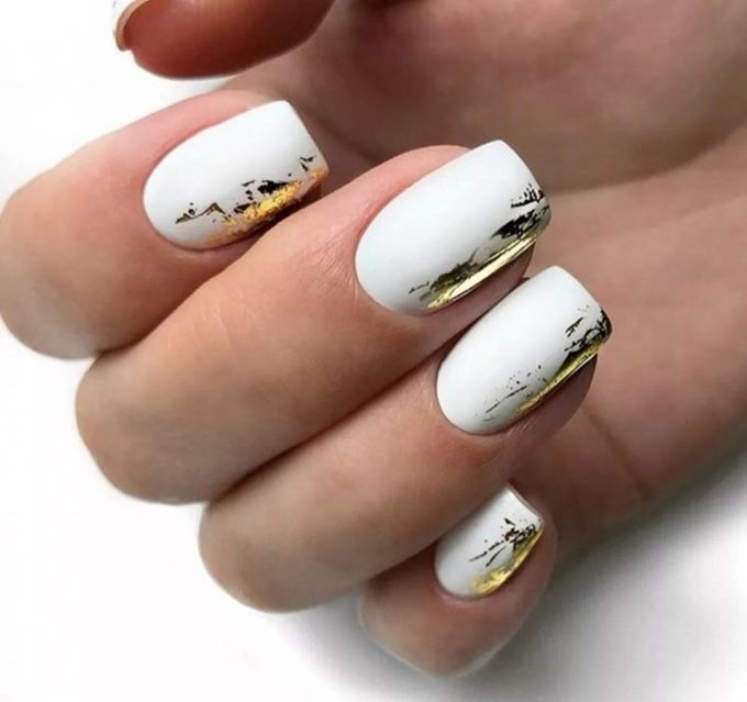 фольга белый маникюр фольга белый маникюр