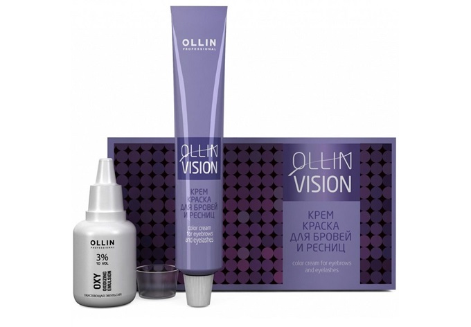 Ollin Professional Vision «Набор для окрашивания бровей и ресниц».