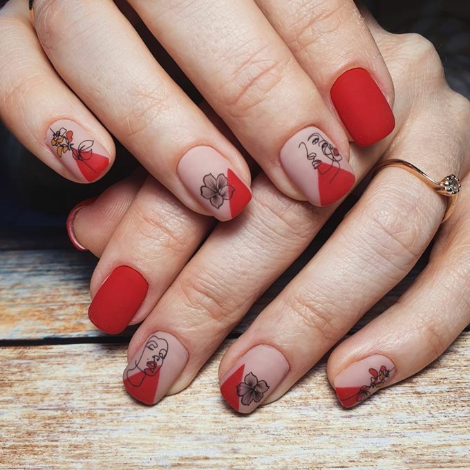Слайдер красный маникюр Слайдер красный маникюр