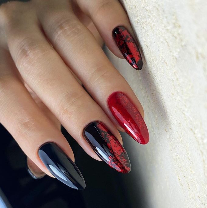 Красно-черный маникюр Красно-черный маникюр